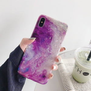 Glitter Marble Case For iphone