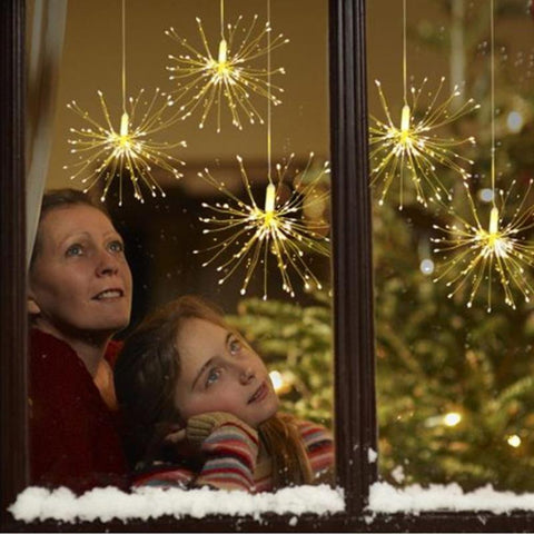 Image of Festival Hanging Starburst String Lights.