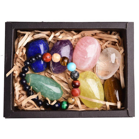 Image of 8pcs Natural crystal original Chakra Healing Stone.