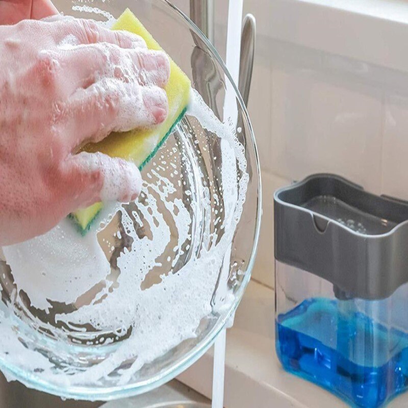 Kitchen Soap Dispenser Single Hand Sponge Soap.