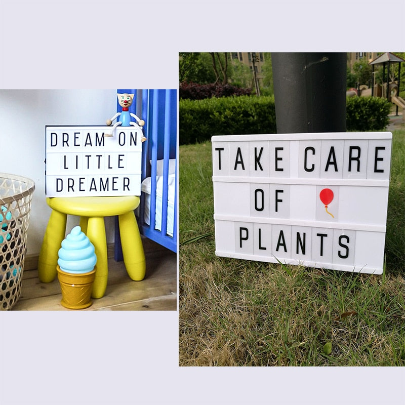 LED Night light Box DIY Letters Symbol