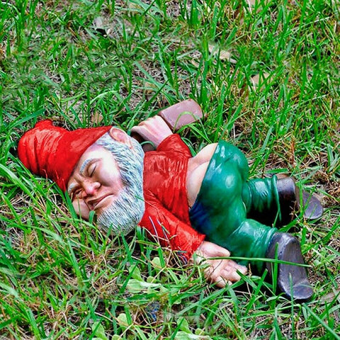 Image of Drunken Dwarf Resin Christmas Courtyard Ornaments