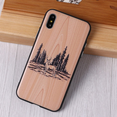 Image of Imitative Wood Cover For Iphone