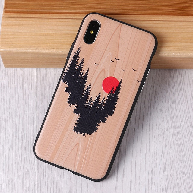 Imitative Wood Cover For Iphone