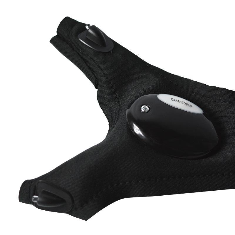 1 Piece Magic Strap Fingerless Led Glove Light Night.