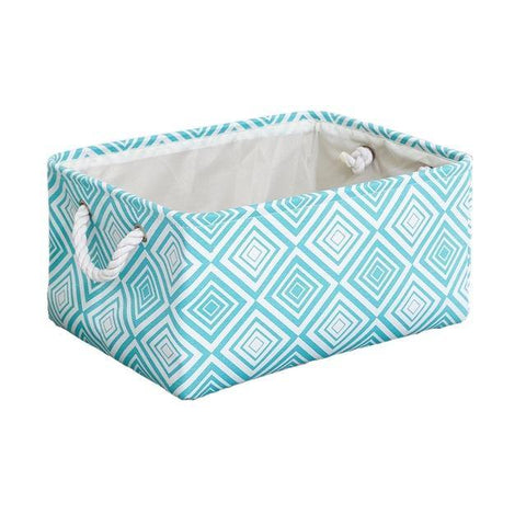 Image of Cube Canvas Fabric Storage Basket.