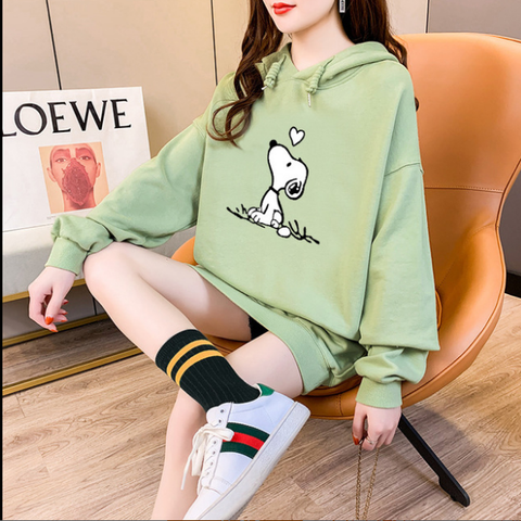 Image of Long Sleeve Pattern Print Hoodie.