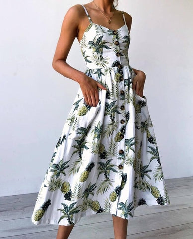 Image of Casual Print Dress