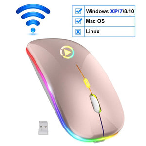 Wireless Mouse Bluetooth RGB Rechargeable LED.