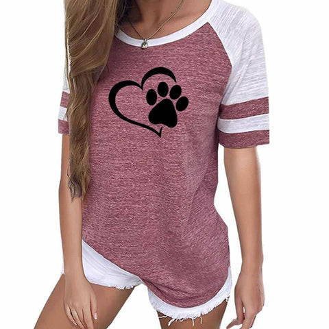 Image of Dog Paw Print T-shirt