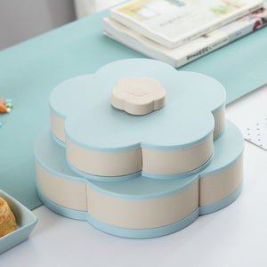 Petal-Shape Rotating Snack Storage Box