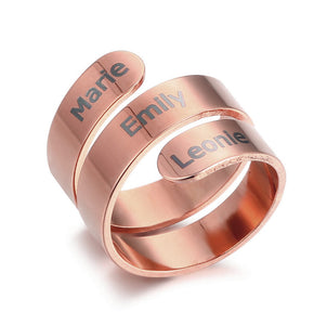 Personalized Titanium Engraved Name Ring