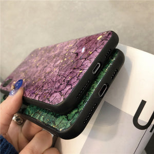 Marble Glitter Phone Case For iPhone