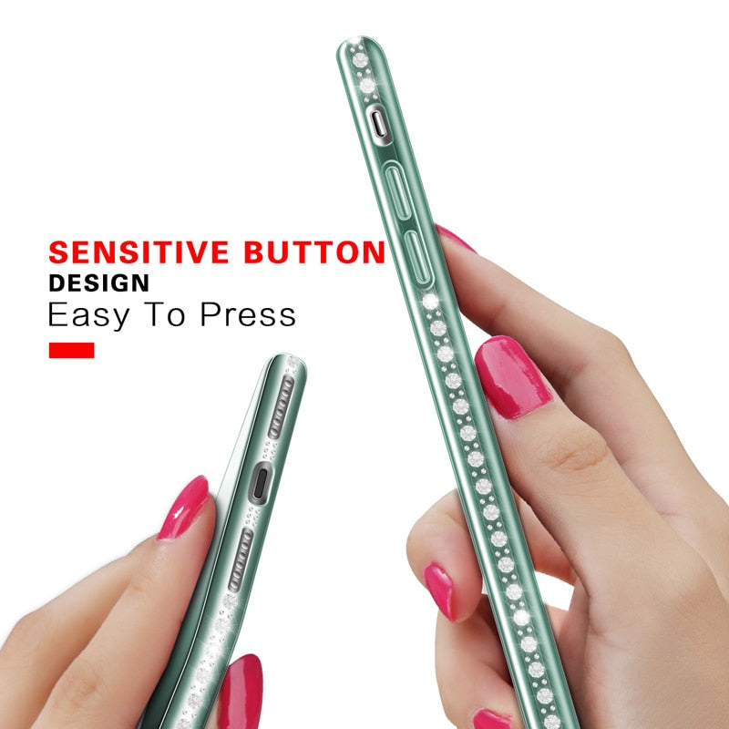 Diamond Bling Transparent Phone Case for iPhone