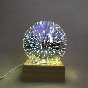 USB power supply 3D colorful crystal night light.