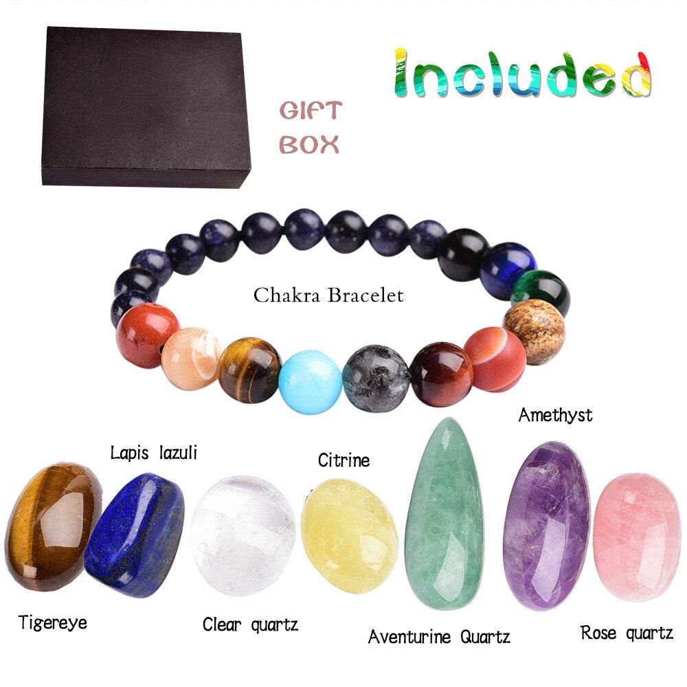 8pcs Natural crystal original Chakra Healing Stone.