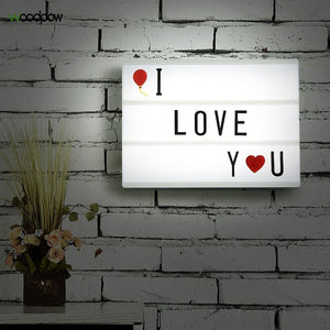 LED Night light Box DIY Letters Symbol