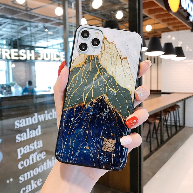 Marble Gold Foil Phone Cases for iPhone