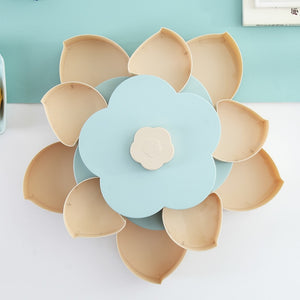 Petal-Shape Rotating Snack Storage Box