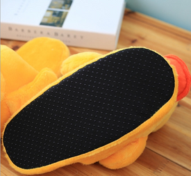 Yellow Duck Shoes Women's Soft Short Furry Plush Slipper