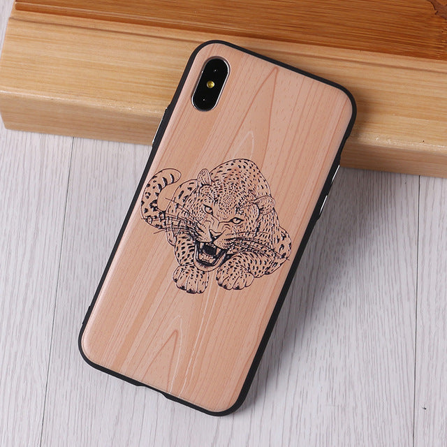 Imitative Wood Cover For Iphone