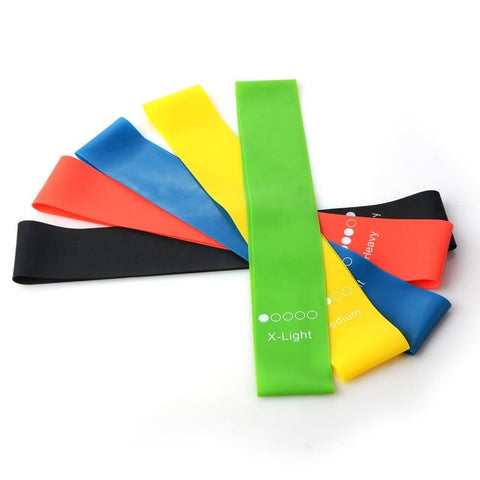 Image of 5 Colors Yoga Resistance Rubber  Elastic Bands.