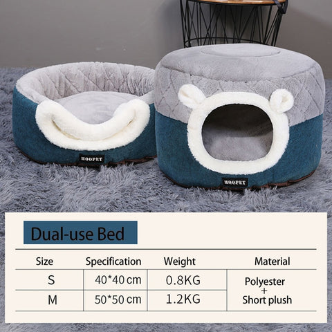 Image of Soft Plush Puppy Cushion Pet Bed