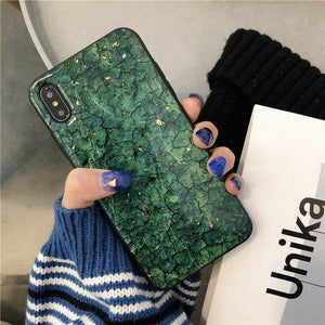 Marble Glitter Phone Case For iPhone