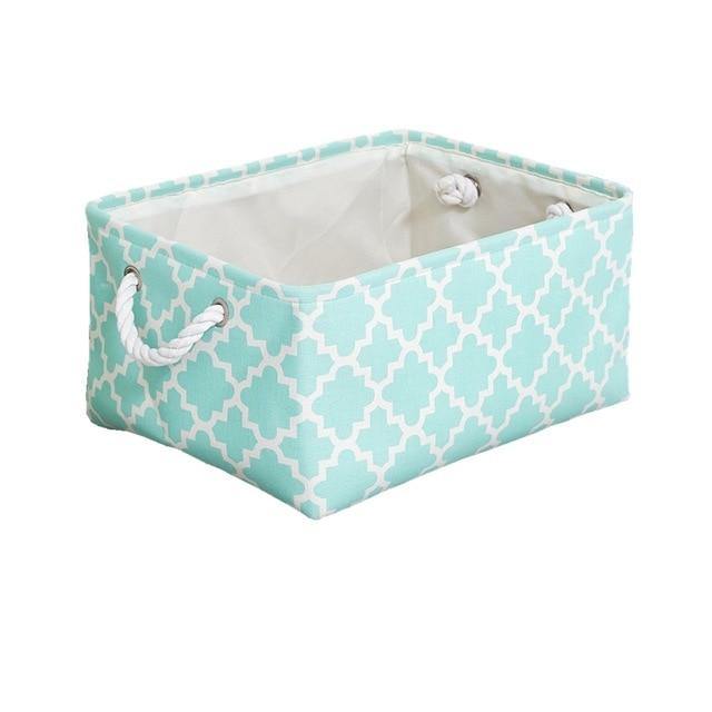 Cube Canvas Fabric Storage Basket.