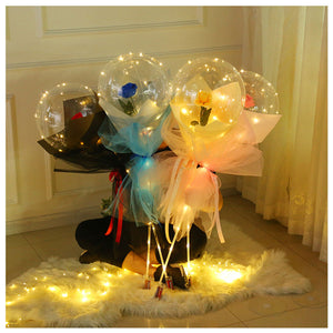 LED Luminous Balloon Rose Bouquet