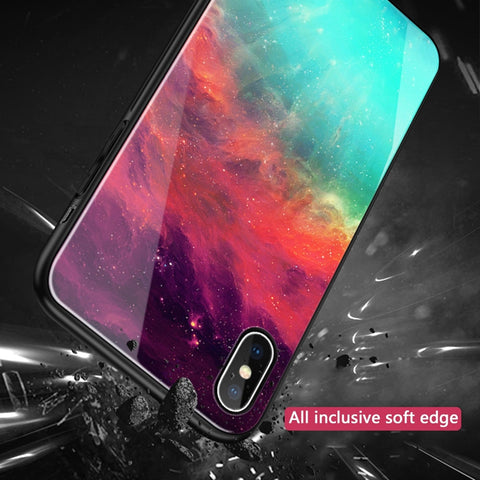 Image of Tempered Glass Space Phone Case For iPhone