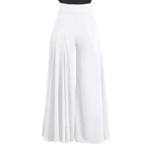 Loose Stretch High Waist Wide Leg Long Pants Palazzo Trouser.