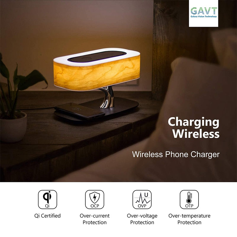 Bluetooth Speaker Phone Charger Wireless Desk Lamp
