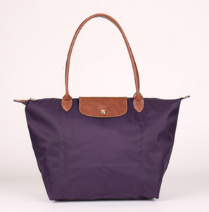 Folding waterproof nylon handbag.