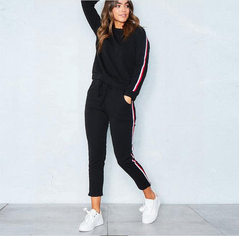 Image of 2 Piece Clothing Set Leisure Sports Suit Sweatshirt+Pants Tracksuit.