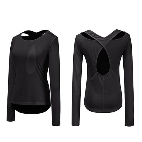 Image of Long Sleeve Sports Top Shirt Gym Workout.