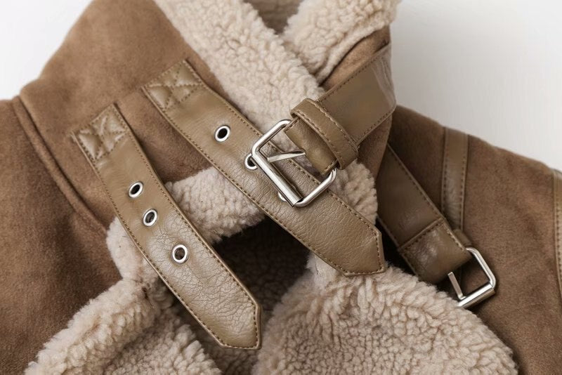 Winter Women Faux Leather Fur Jackets