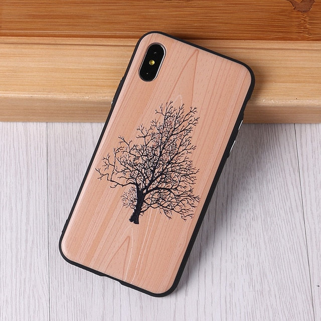 Imitative Wood Cover For Iphone