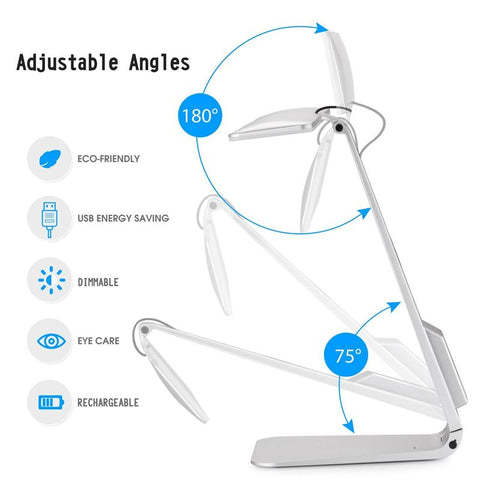 Image of 3 Mode Dimming LED Rechargeable Table Lamp