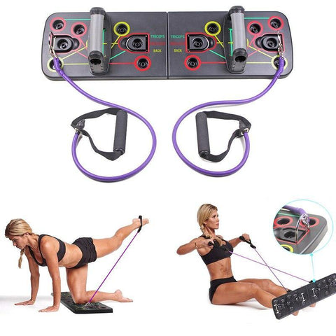 Image of 9 in 1 Push Up Board with Multifunction Fitness Exercise Tools.
