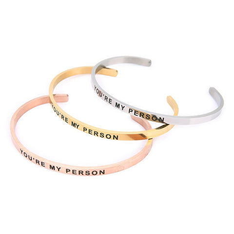 Image of You Are My Person Lettering Bracelets