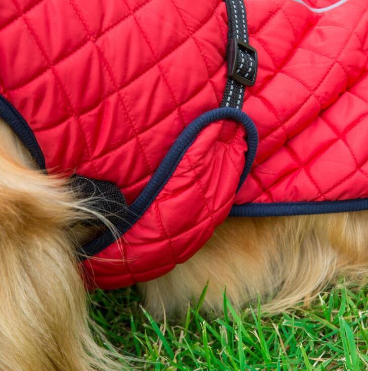 Dog Clothes Winter Thickening Warm Pet Reflective Outdoor Jacket Coat.