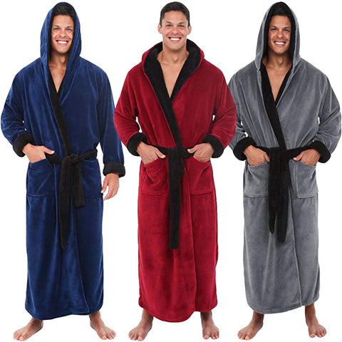 Image of Men's Winter  Long Sleeved Dressing Gown.