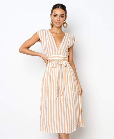 Image of Casual Stripe Dress