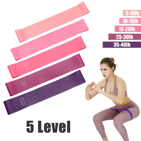 Image of Yoga Resistance Bands 5 Level Rubber.