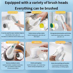 5 Heads Hand-Held Electric Cleaning Brush