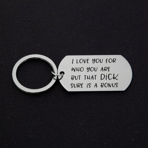 Couple stainless steel keychain