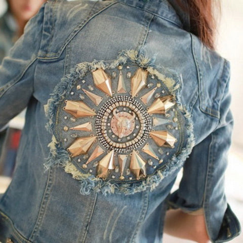 Image of Women's Denim Blue Jacket Coat