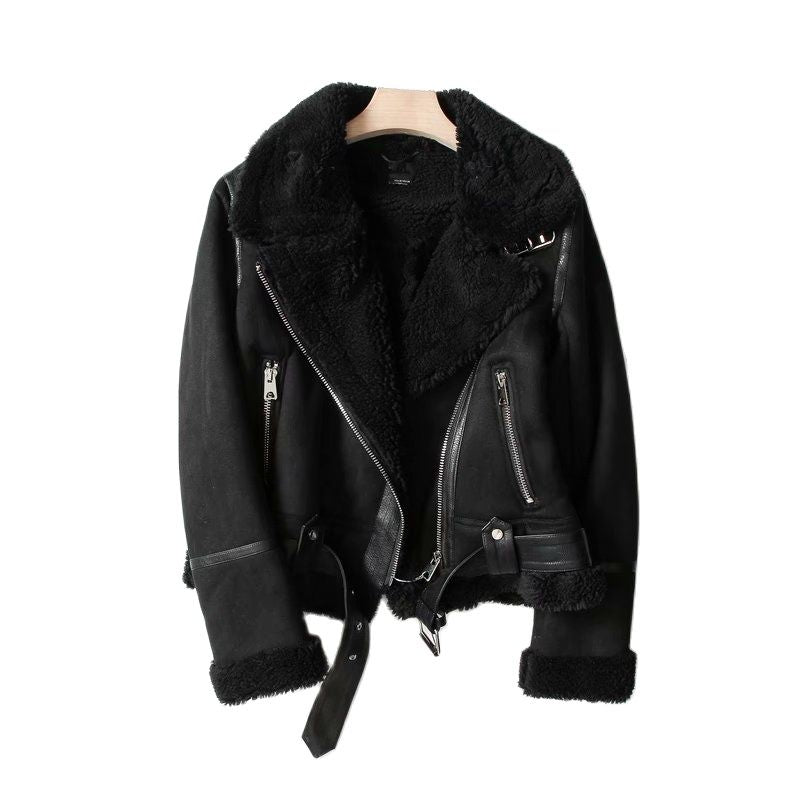 Winter Women Faux Leather Fur Jackets