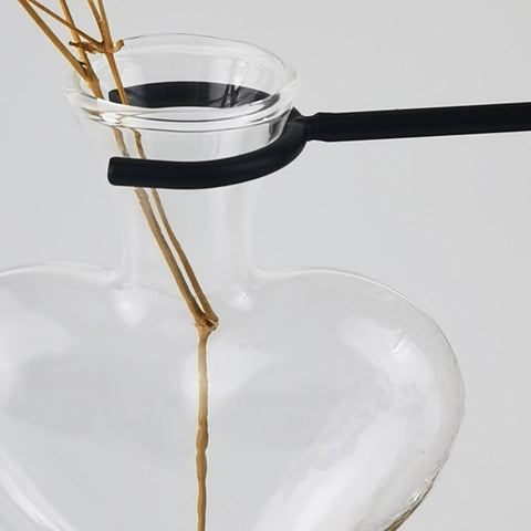 Image of Creative Love Hydroponic Transparent Glass Vase